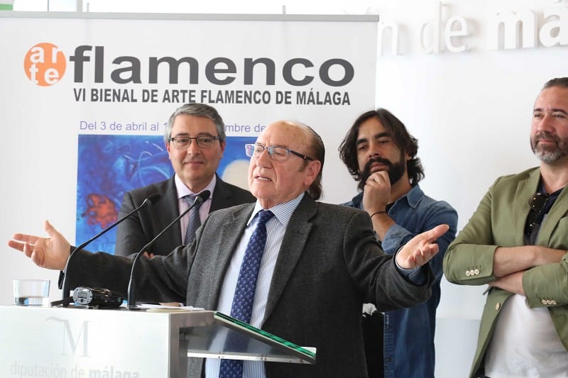 Foto de Daniel Casares en la presentación de la bienal del flamenco en Málaga